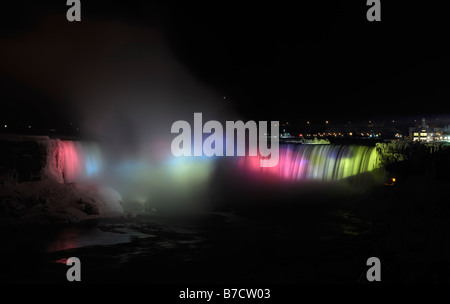 Nuit à Niagara Falls Banque D'Images