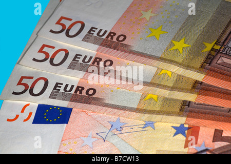 Cinquante billets en euro Banque D'Images