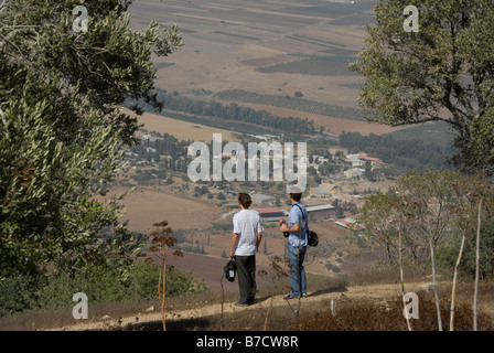 Donnant sur la vallée de Jezreel de Mt. Tabor Banque D'Images