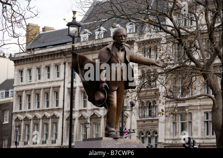 David Lloyd George au Parlement Statue Square Londres Grande-bretagne 2008 Banque D'Images