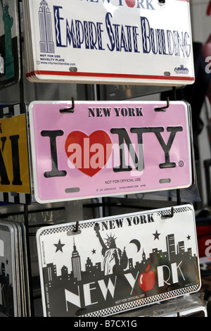 I LOVE NY les plaques, Chinatown, New York City, USA Banque D'Images