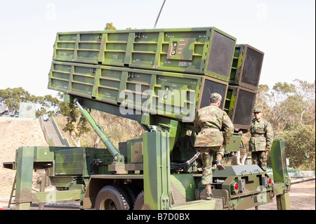 Tien Kung SAM, Sky Bow 1, lanceur de missiles surface-air, Taichung, Taiwan Banque D'Images