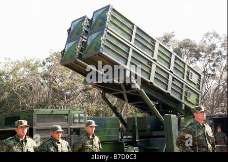 Tien Kung SAM, Sky Bow 1, lanceur de missiles surface-air, Taichung, Taiwan Banque D'Images
