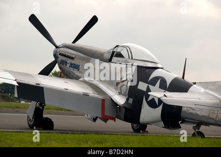 North American P51 D Mustang 'Jumpin' Jaques à Biggin Hill au 2008 Biggin Hill, juste de l'air Banque D'Images