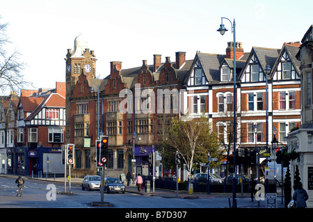 Le centre du village de Moseley, Birmingham, Angleterre, RU Banque D'Images