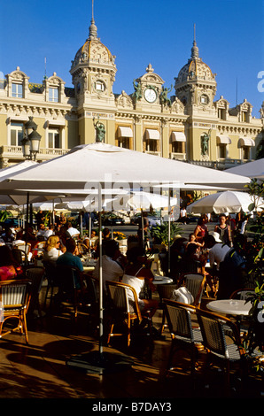 Bar en plein air dans le casino de Monte Carlo square Banque D'Images