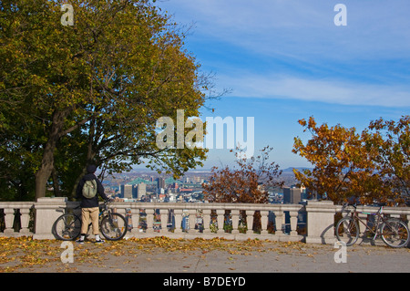 Au point de vue de l'Observatoire du Chalet du Mont Royal Montréal Canada Banque D'Images