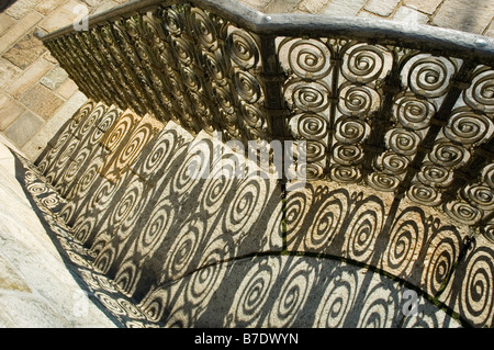 Escalier ornementé de Bryn Athyn, comté de New York Cathédrale Banque D'Images