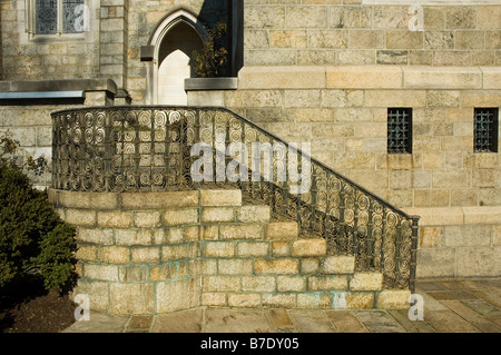 Escalier ornementé de Bryn Athyn, comté de New York Cathédrale Banque D'Images