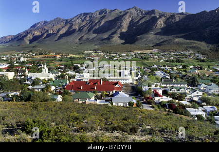 Vue sur Montagu, région de Klein Karoo, Afrique du Sud, Province du Cap Banque D'Images