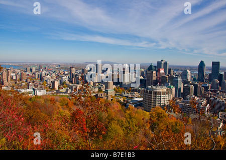 Du point de vue d'horizon à l'Observatoire de le Chalet du Mont Royal Montreal Canada Banque D'Images