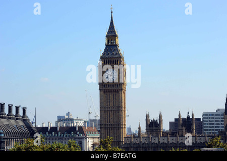 Vue de Big Ben Londres à partir de l'EQ11 Conference Centre Banque D'Images