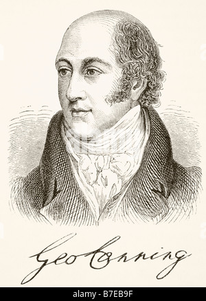 George Canning, 1770 - 1827. Homme d'État britannique et premier ministre. Banque D'Images