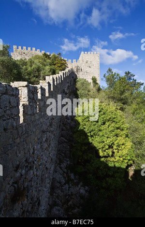 Château de Sesimbra, Portugal. Banque D'Images