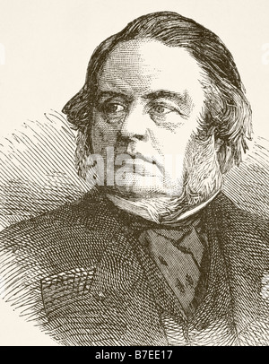 John Bright, 1811 à 1889. Homme d'État britannique et orateur. Banque D'Images