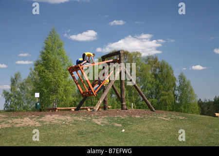 Balançoire à Tehvandi, Valga County, l'Estonie, Europe Banque D'Images