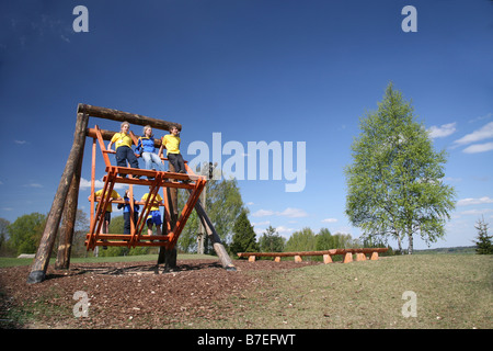 Balançoire à Tehvandi, Valga County, l'Estonie, Europe Banque D'Images