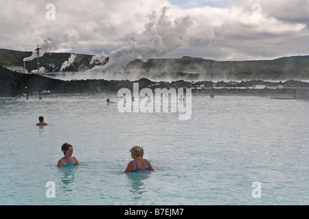 L'usine géothermique de Svartsengi, Blue Lagoon, près de Reykjavik, Islande, régions polaires Banque D'Images