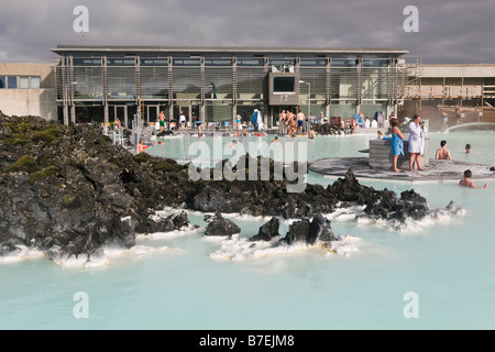 L'usine géothermique de Svartsengi, Blue Lagoon, près de Reykjavik, Islande, régions polaires Banque D'Images