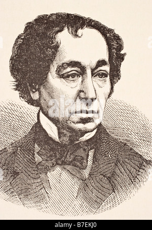 Benjamin Disraeli, 1804 - 1881. 1er comte de Beaconsfield. Homme d'État britannique du parti conservateur et premier ministre Banque D'Images