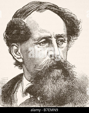 Charles John Huffam Dickens, 1812 -1870. Écrivain et critique sociale. Banque D'Images