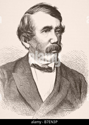David Livingstone, 1813 - 1873. Missionnaire écossais et explorateur. Banque D'Images