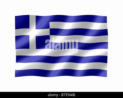 Drapeau national grec Grèce Banque D'Images