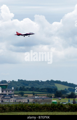 Harrier jump jet pour atterrir à RAF Yeovilton, Yeovil, Somerset en Angleterre Banque D'Images