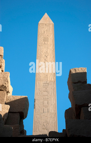 Le roi Tuthmose J'obélisque Temple de Karnak Egypte Banque D'Images