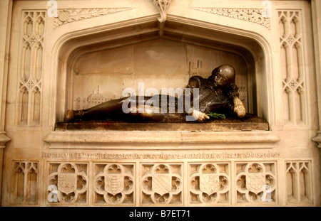 William Shakespeare Memorial à Southwark Cathedral, Londres Banque D'Images