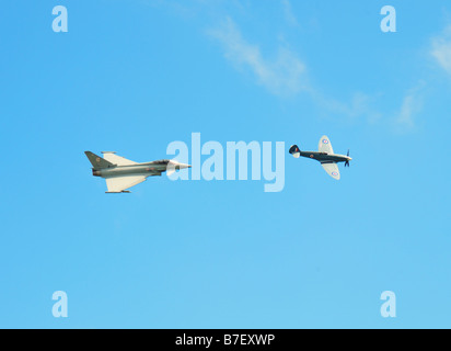 Spitfire chasse Eurofighter Banque D'Images