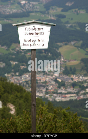 Sentier SIGN NR EAGLES NEST KEHLSTEIN OBERSALZBURG ALLEMAGNE PRÈS DE BERCHTESGADEN ALLEMAGNE 24 Juin 2008 Banque D'Images