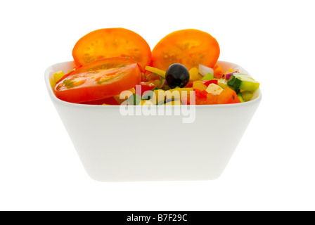 Gros plan d'une nouvelle salade grecque Banque D'Images