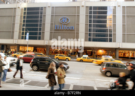 L'hôtel Hilton New York sur la sixième Avenue, à New York, le jeudi 25 décembre 2008 Richard B Levine Banque D'Images