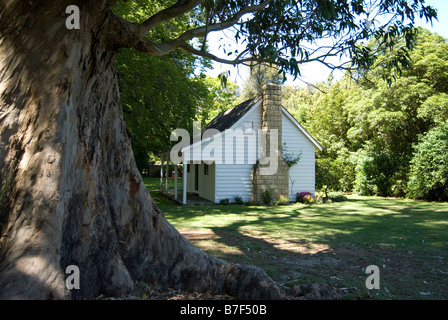 Dean's Historic Cob Cottage, Riccarton House & Bush, Kahu Road, Fendalton, Christchurch (Ōtautahi), Canterbury, nouvelle-Zélande Banque D'Images