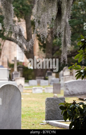 Le cimetière de Charleston's St Philip's Episcopal Church. Banque D'Images