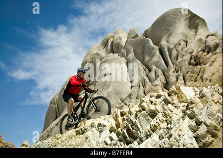 Randonnée cycliste en Sardaigne Italie Banque D'Images