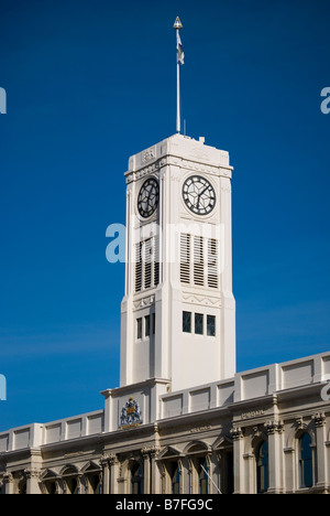 Tour de l'horloge, Timaru District Council Office Building, Place du Roi George, Timaru, Canterbury, Nouvelle-Zélande Banque D'Images