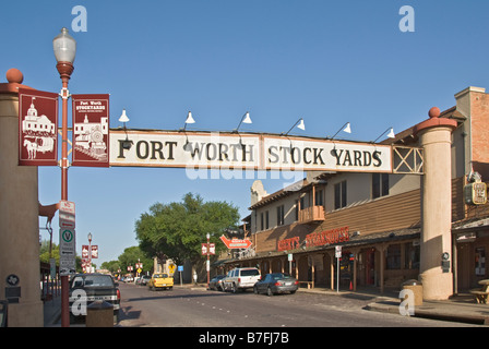 Texas Fort Worth Stockyards National Historic District Exchange Avenue Banque D'Images