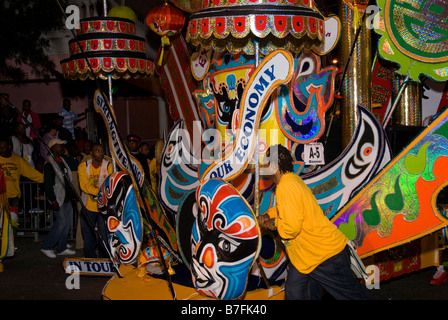 Flotteur Junkanoo Boxing Day Parade, Nassau, Bahamas Banque D'Images