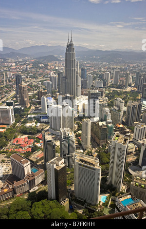 Vue depuis la Tour KL Kuala Lumpur Malaisie Banque D'Images