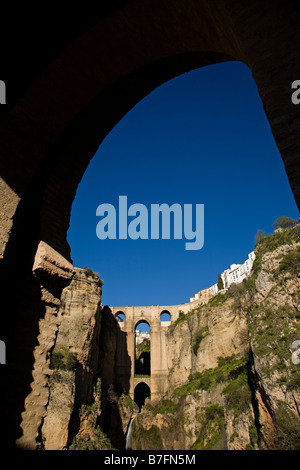 Nouveau pont et Tajo de Ronda Serrania de Ronda malaga andalousie espagne Banque D'Images