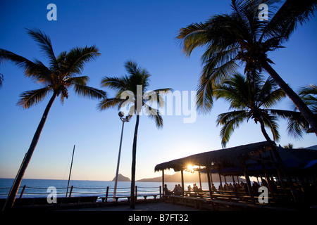 Sunset Golden Zone Mazatlan Sinaloa Mexique Banque D'Images