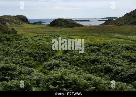 Saint Columba's Bay sur l'île d'Iona en Ecosse, où le saint est arrivé d'Irlande dans l'ANNONCE 563 Banque D'Images