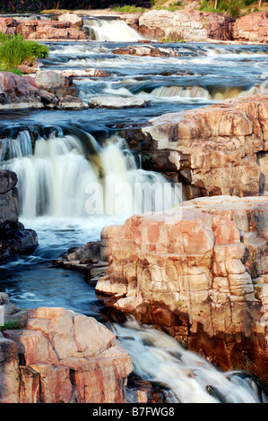 Cascades de la rivière Big Sioux à Sioux Falls, Dakota du Sud. USA Banque D'Images