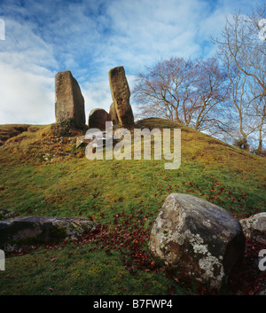 L'Coldrum Stones, un chambré néolithique long Barrow. Trottiscliffe, Kent, Angleterre, Royaume-Uni. Banque D'Images