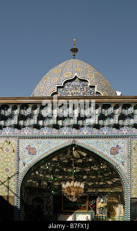 Détail de la couleur couleur carreaux Masjed Emam Khomeini Shah Mosquée Soltani grand bazar Iran Téhéran Banque D'Images