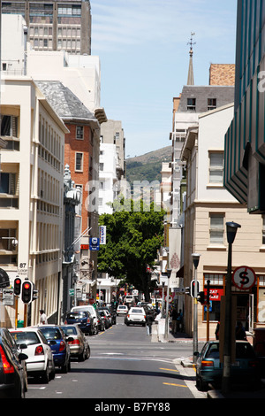 Vue vers le bas du marché long street Cape town afrique du sud Banque D'Images