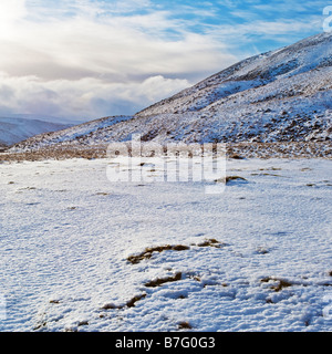 Un temps hivernal Pennine Way et Widdybank Holmwath paysage près de Teesdale est tombé, County Durham, Angleterre Banque D'Images