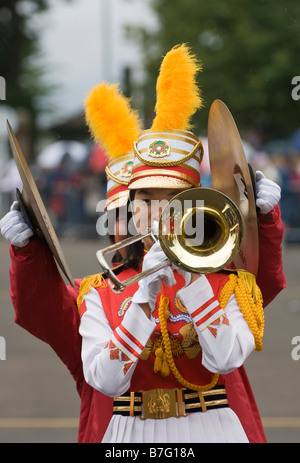 La Taipei Première Girls High School Marching Band Banque D'Images